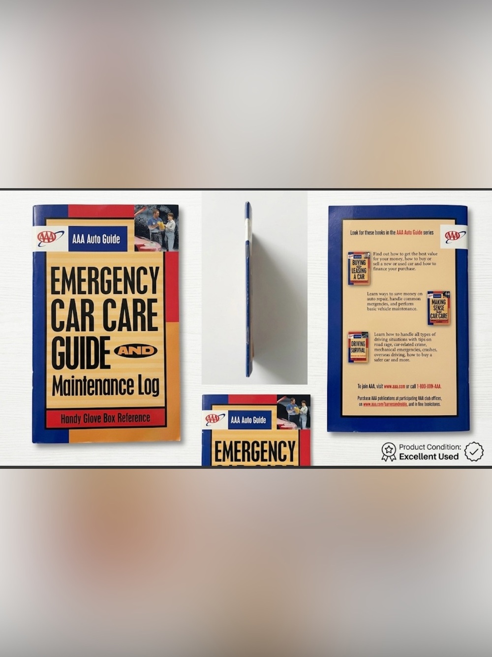 NWT aaa auto guide emergency car care guided and maintenance log